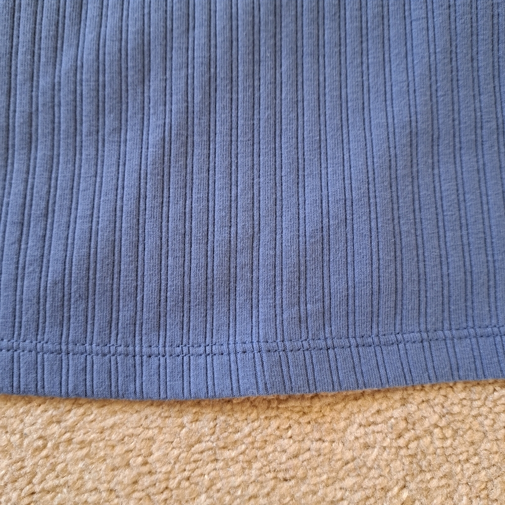 Aerie Beach Daze Lace Ribbed Bra Top Size Small Blue Cropped Lounge Casual - Picture 10 of 15